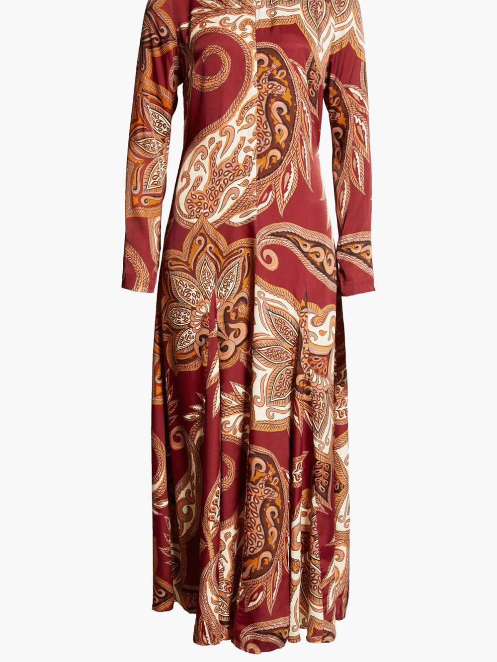 Farm Rio - Brand New (S) - Paisley Maxi Dress in Burgundy and Cream - Picture 2 of 9